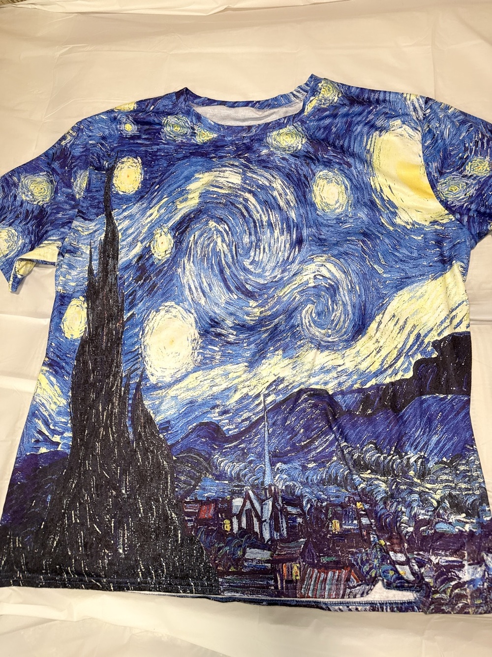 Source Unknown Starry Night Graphic Tee - Blue, Yellow, Black